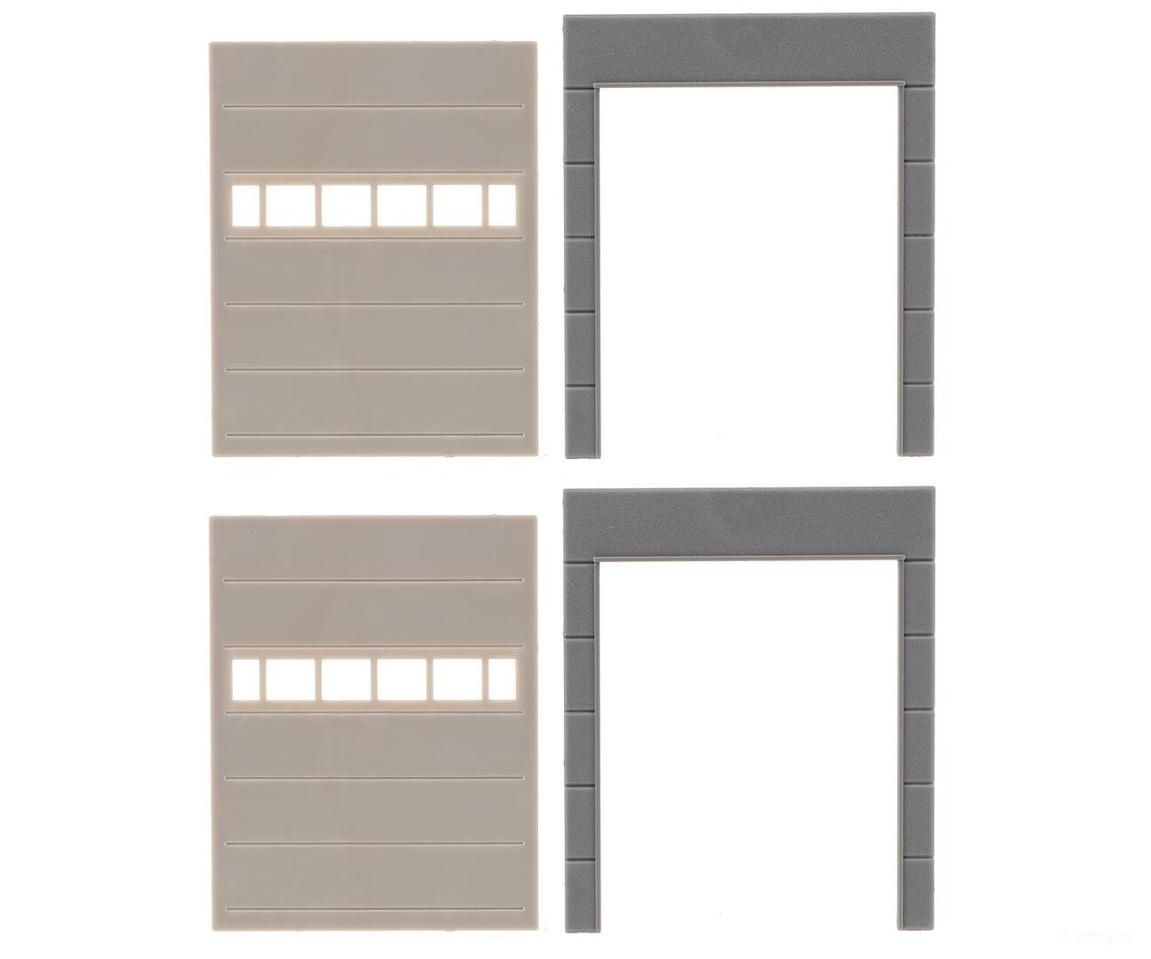 Faller 180881 Ho Goldbeck 2 Wall Parts With Gates Scenery Details