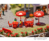 Faller 180910 Ho Sun Umbrellas Tables Benches Scenery Details