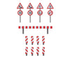 Faller 180930 Ho Set Of Building Site Traffic Signs Roads & Streets