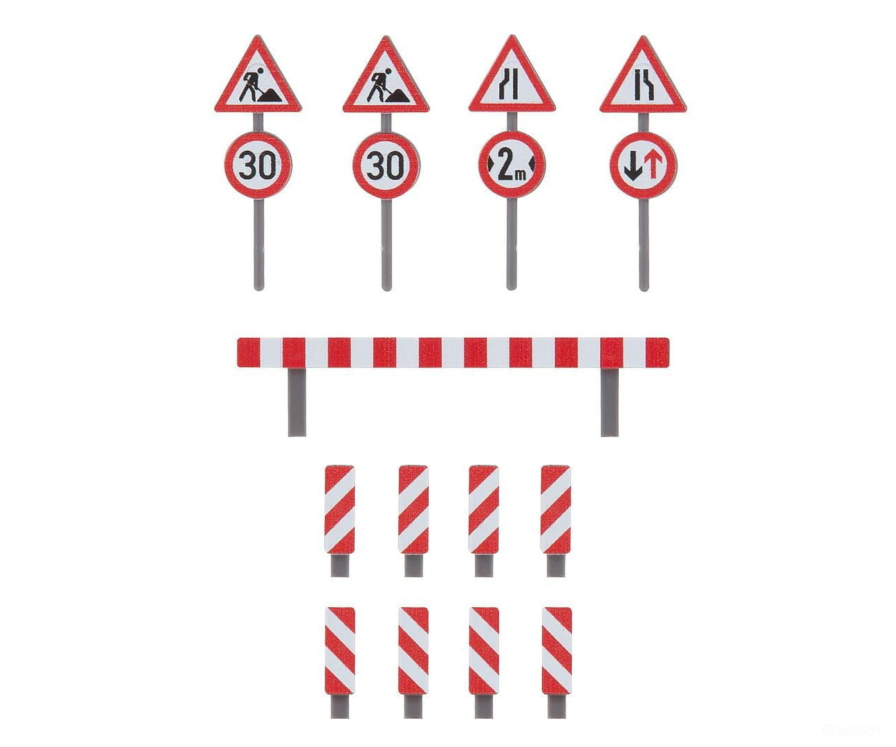 Faller 180930 Ho Set Of Building Site Traffic Signs Roads & Streets