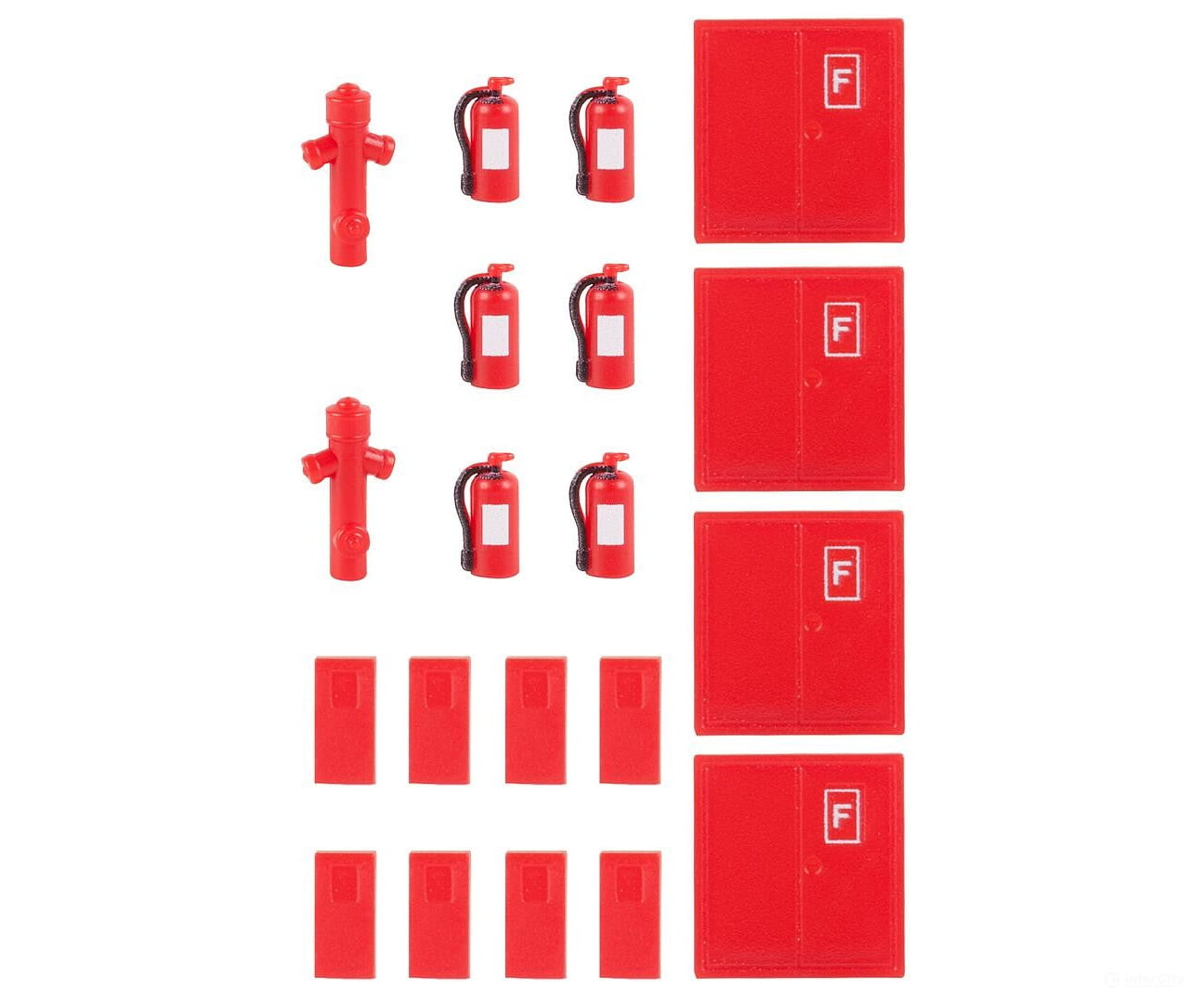 Faller 180950 Ho 6 Extinguishers And 2 Hydrants Roads & Streets