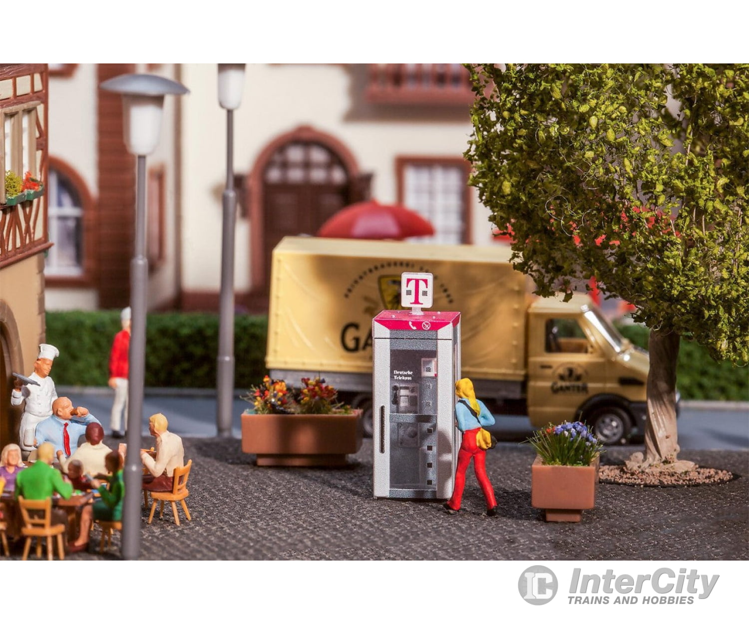 Faller 180956 Ho Telekom Telephone Booth Scenery Details