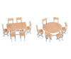 Faller 180957 Ho 2 Tables And 12 Chairs Scenery Details