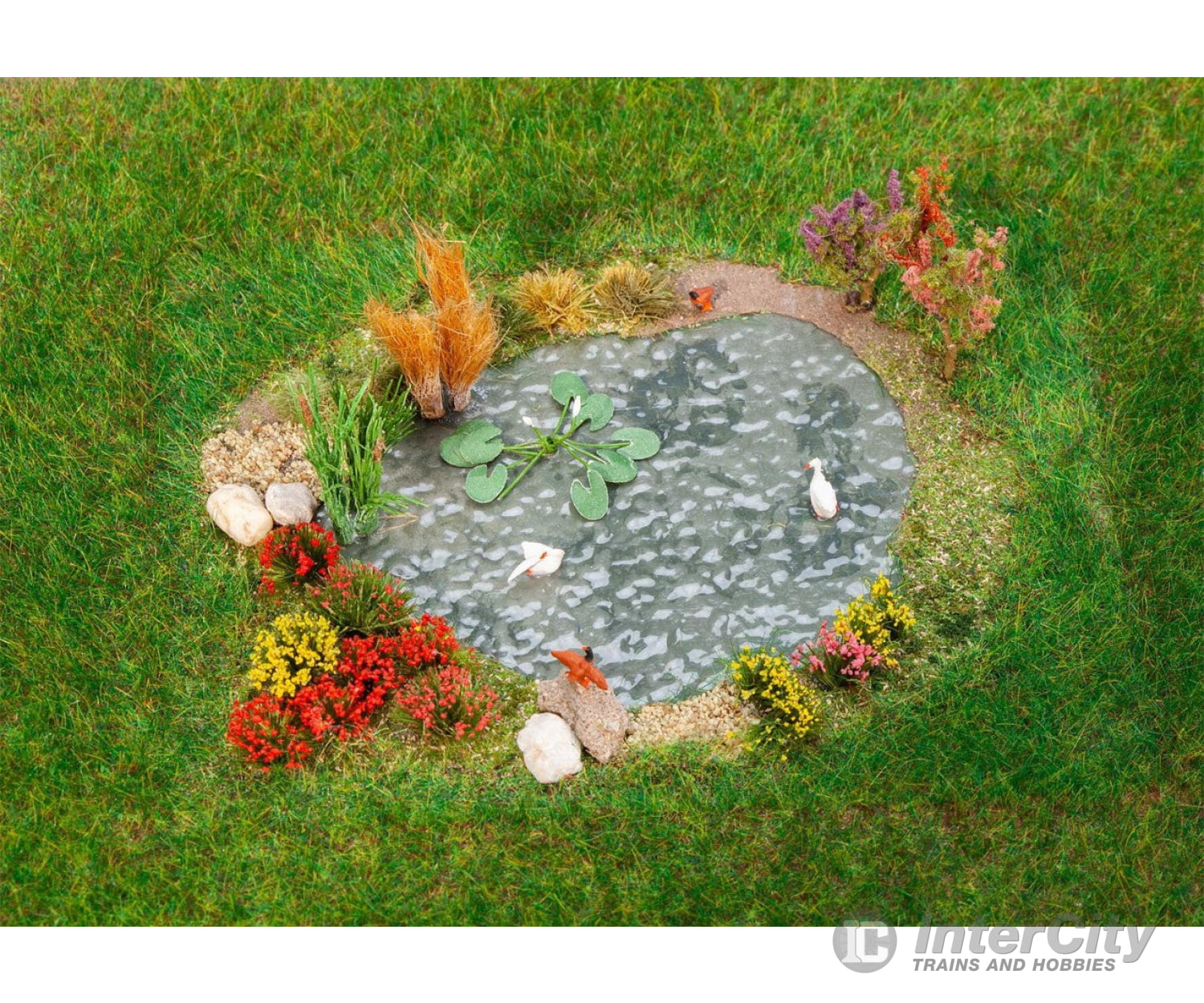 Faller 181278 Ho Pleasure Garden With Pond Trees & Vegetation