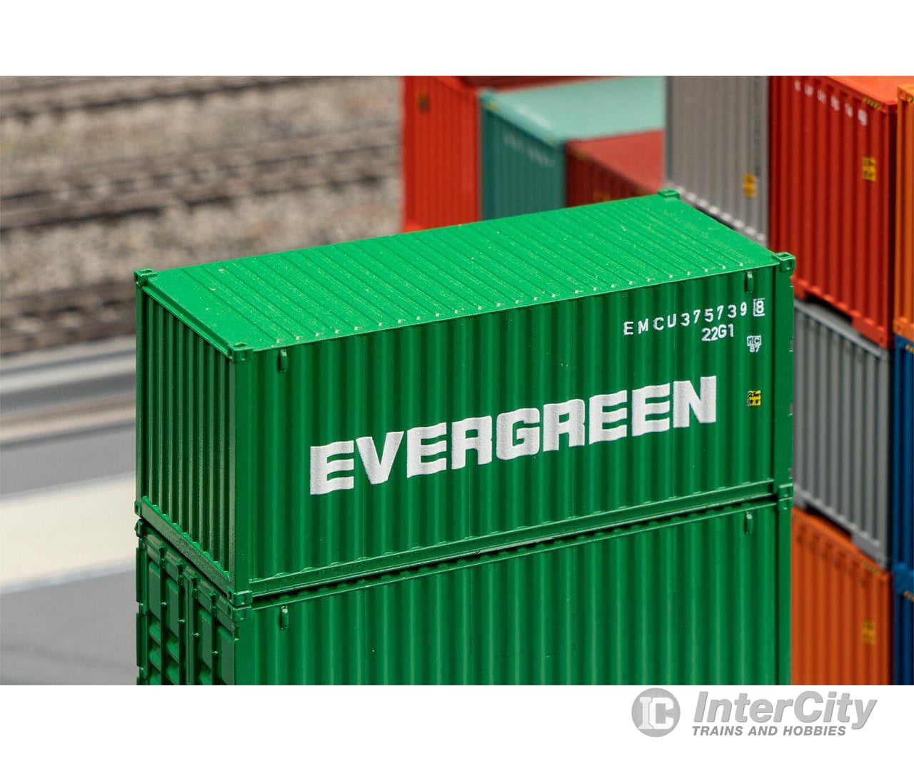 Faller 182004 Ho Evergreen 20’ Container Freight Loads & Containers