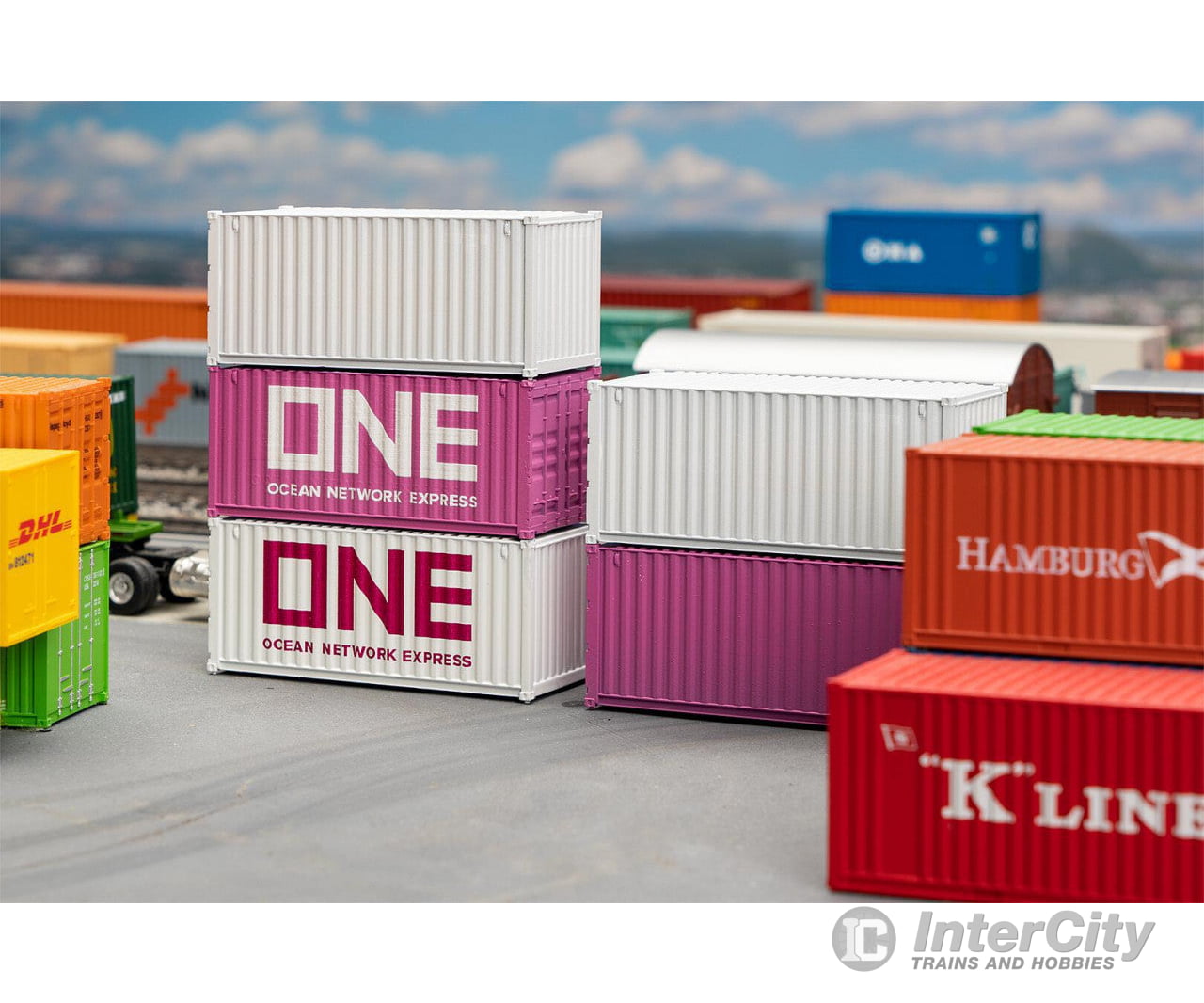 Faller 182052 Ho One 20’ Container Set Of 5 Freight Loads & Containers