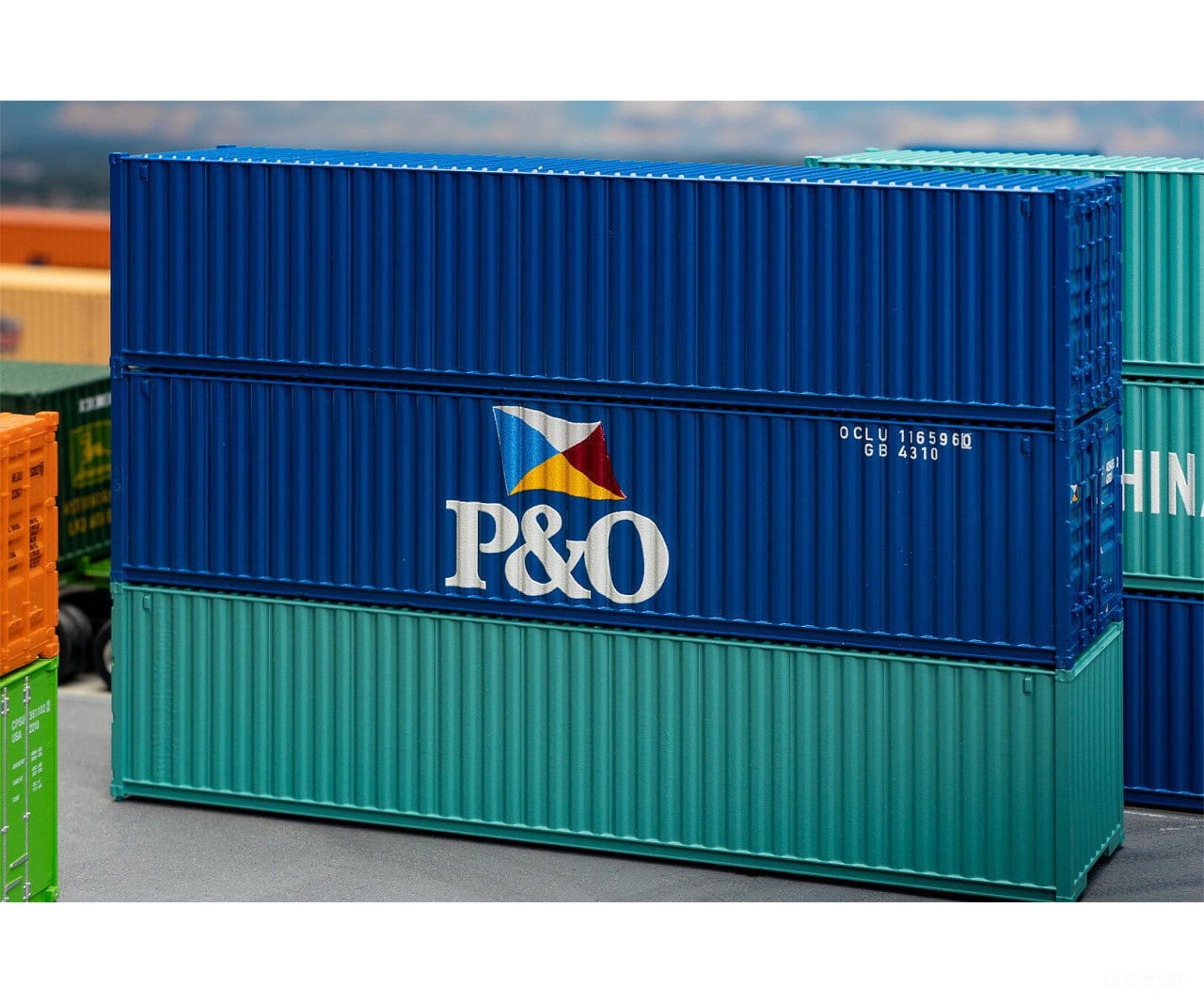 Faller 182104 Ho P&O 40’ Container Freight Loads & Containers