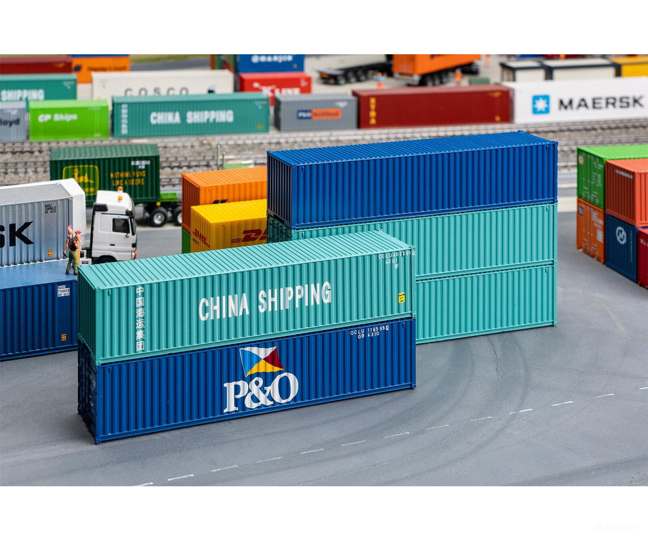 Faller 182151 Ho 40’ Container Set Of 5 Freight Loads & Containers