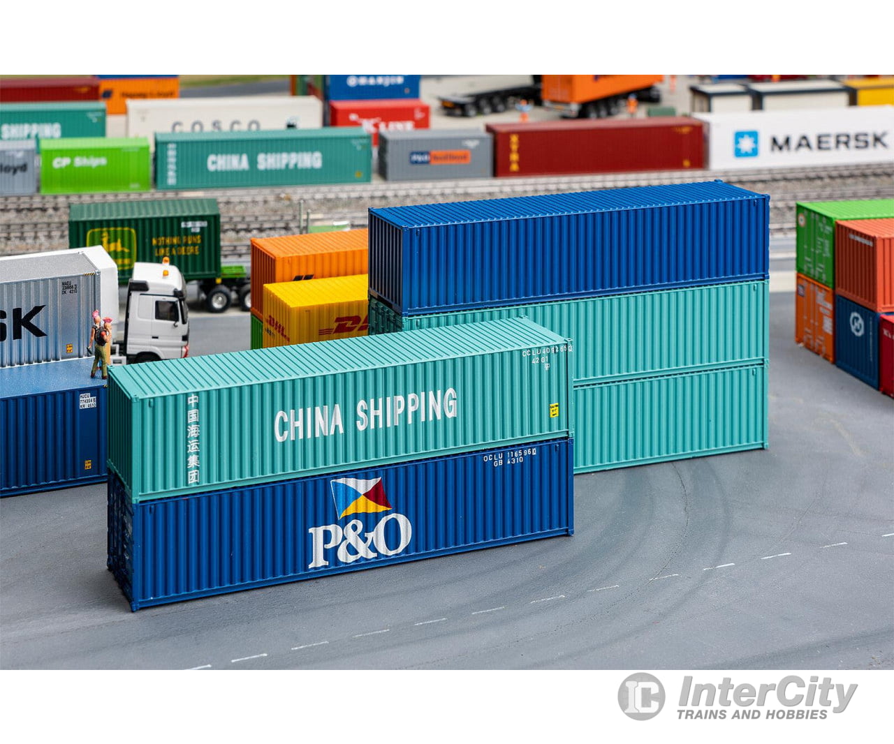 Faller 182151 Ho 40’ Container Set Of 5 Freight Loads & Containers