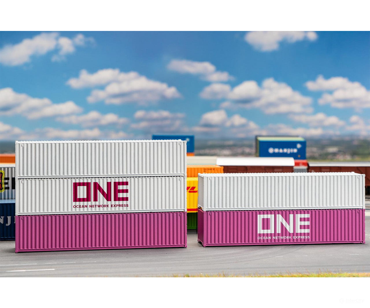 Faller 182152 Ho One 40’ Container Set Of 5 Freight Loads & Containers
