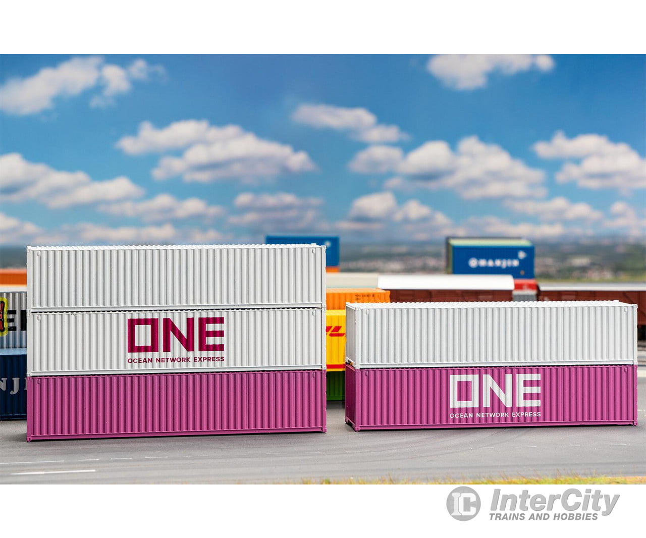 Faller 182152 Ho One 40’ Container Set Of 5 Freight Loads & Containers