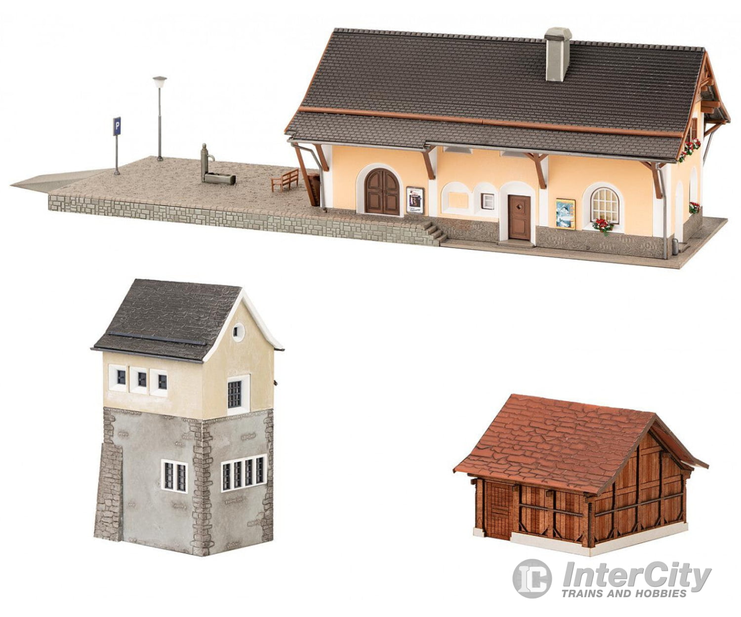 Faller 190059 Ho Susch Railway Station Set Structures