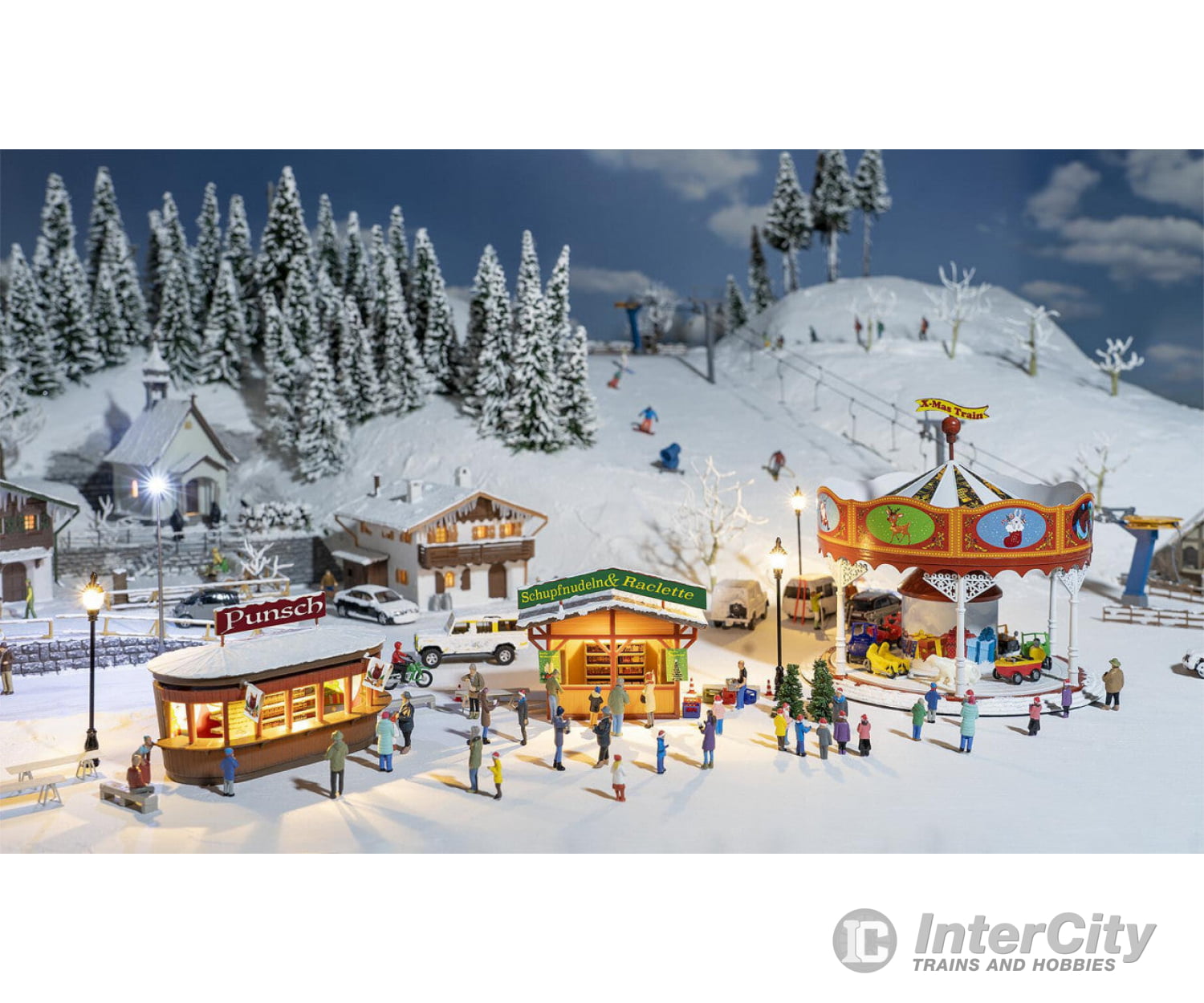 Faller 190143 Ho Christmas Market Promotional-Set Structures