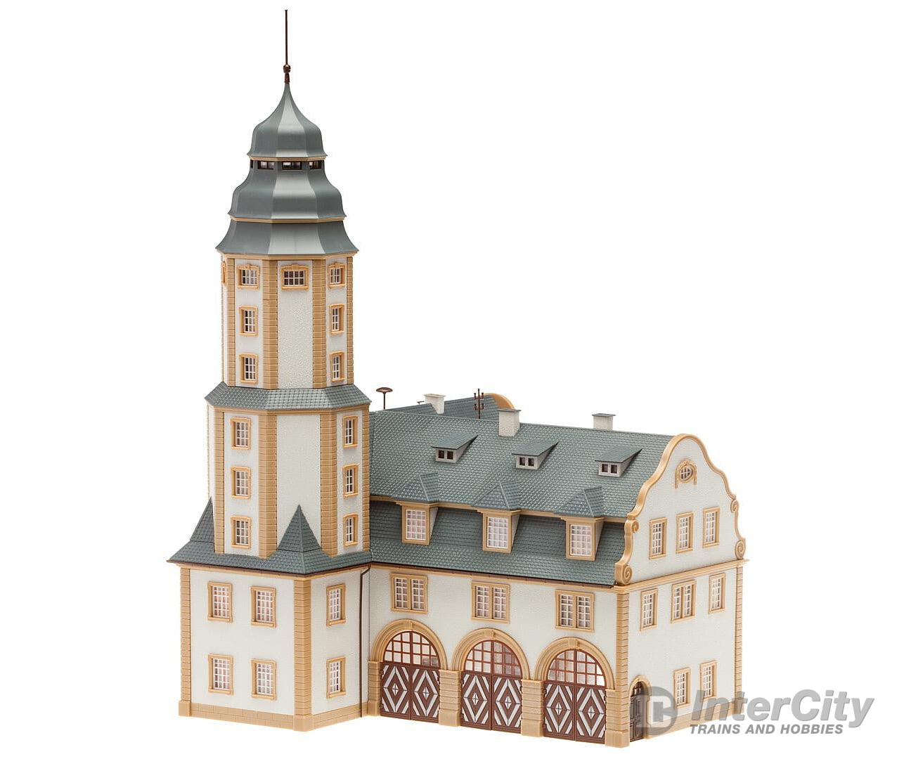 Faller 191835 HO Town hall with fire station Structures