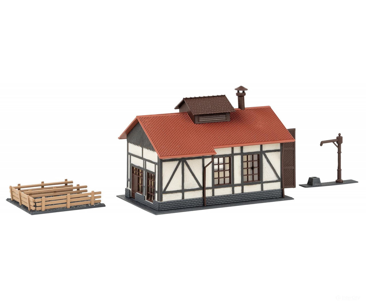Faller 222104 N Segment Turntable With Engine Shed Structures