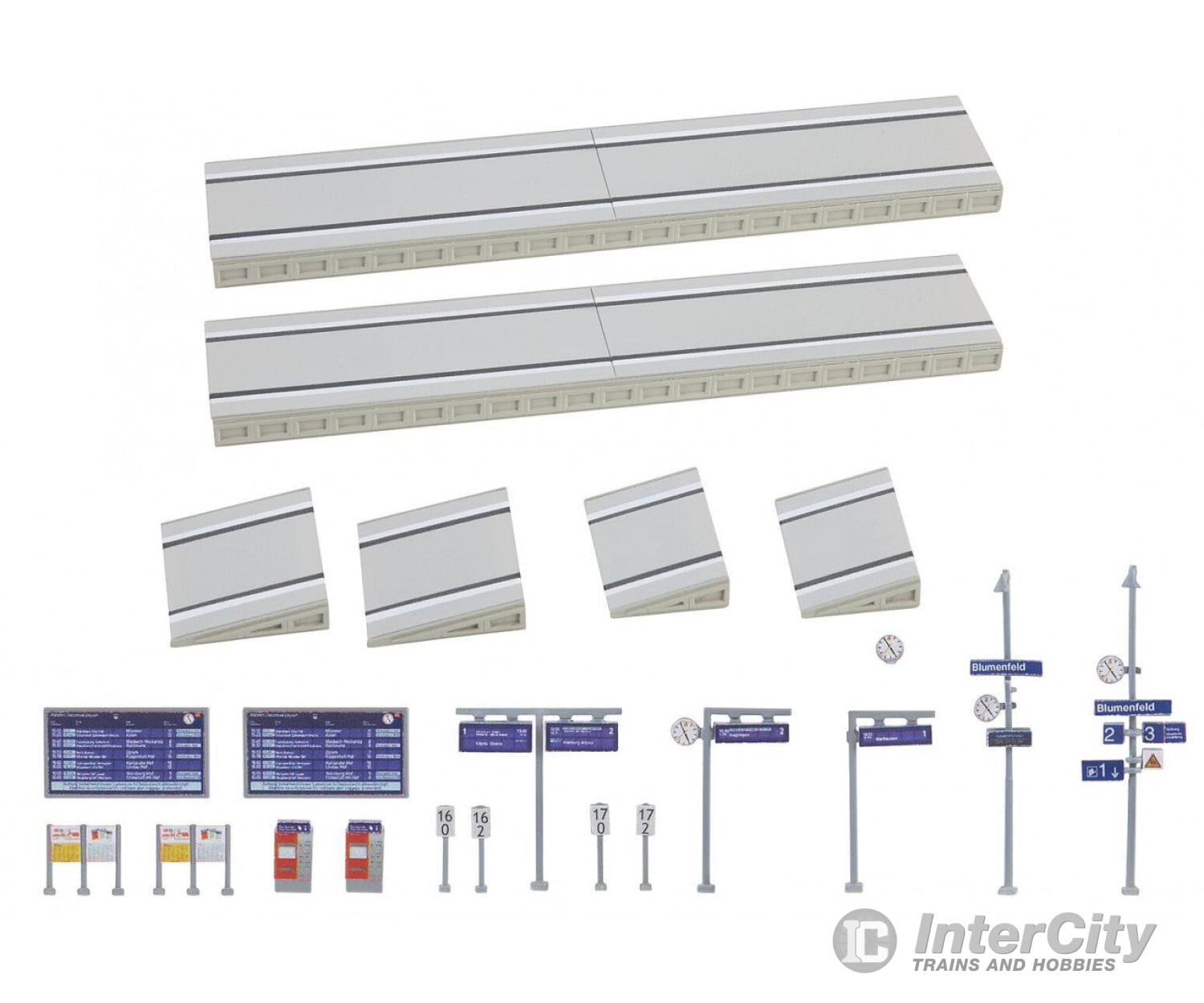 Faller 222111 N Modern Platform With Accessories Structures