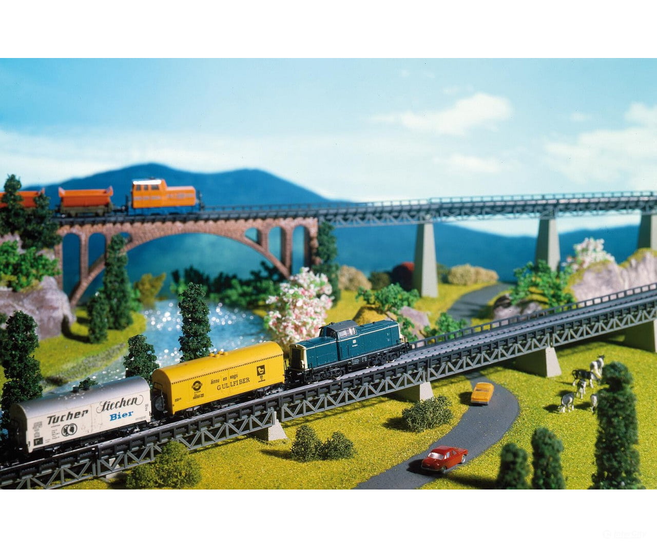 Faller 222540 N 4 Track Beds Straight Structures