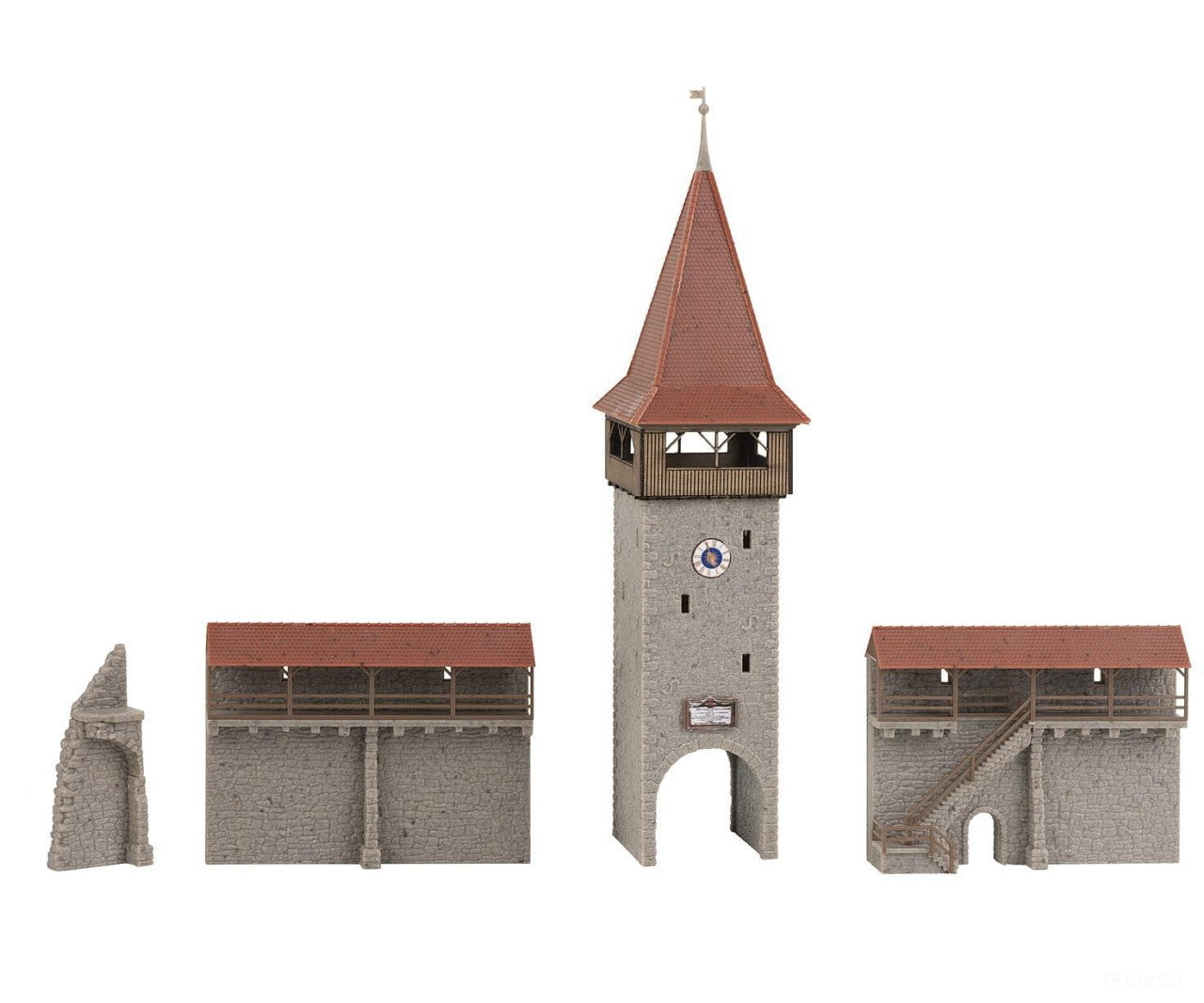 Faller 232171 N Old Town Tower With Wall Structures