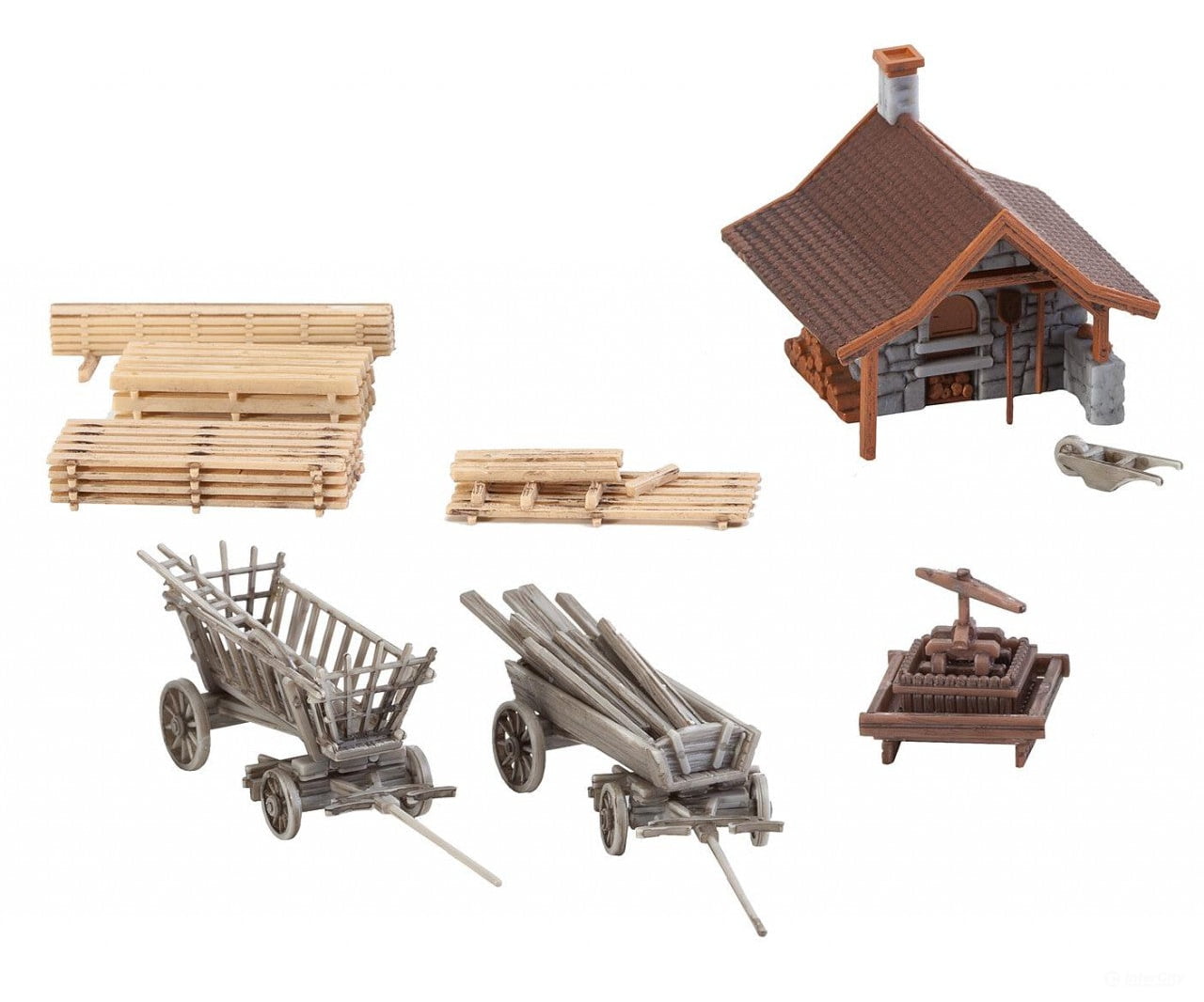 Faller 232359 N Small Baking House With Accessories Structures