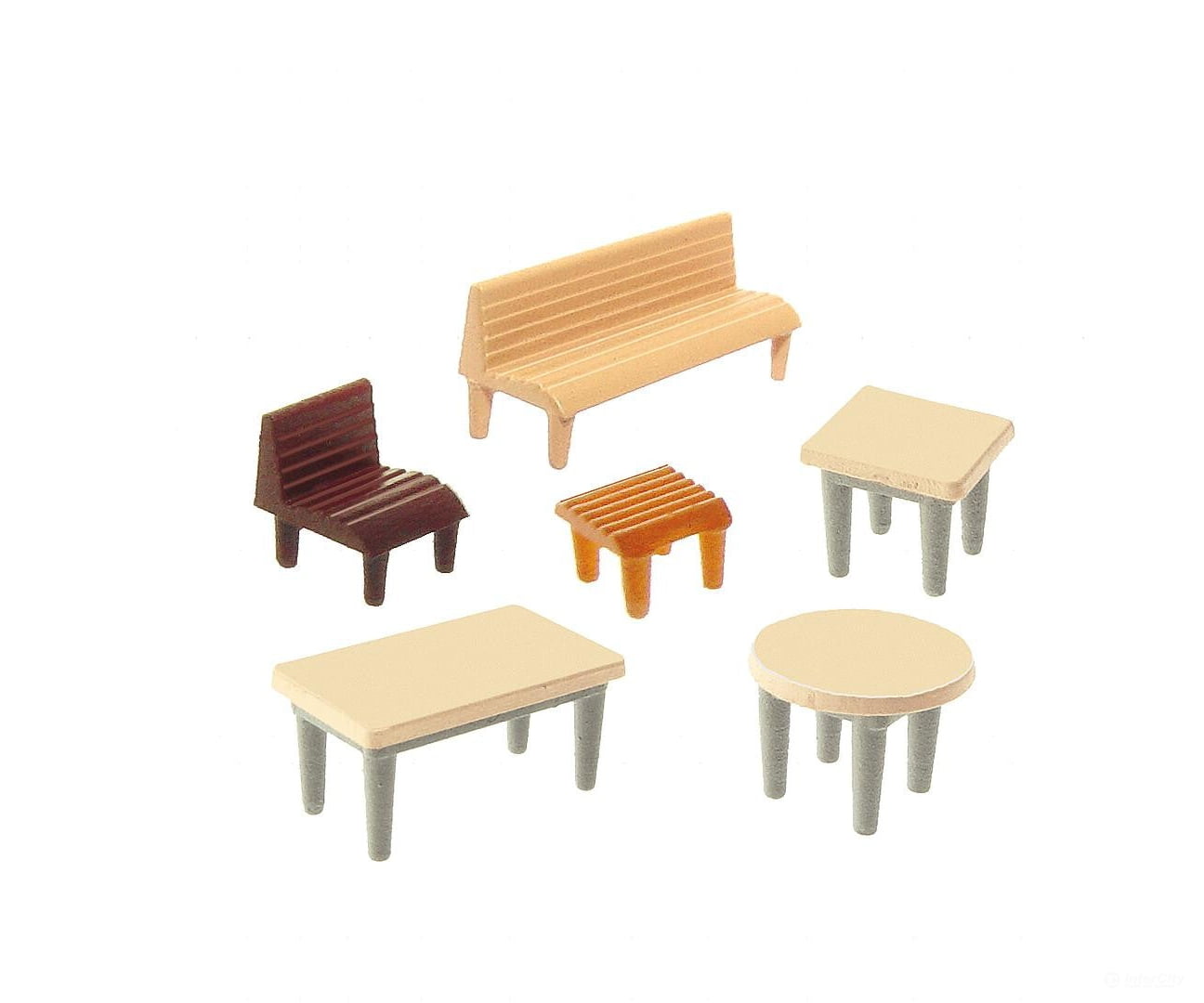 Faller 272440 N 7 Tables 24 Chairs 12 Benches Other Scenery