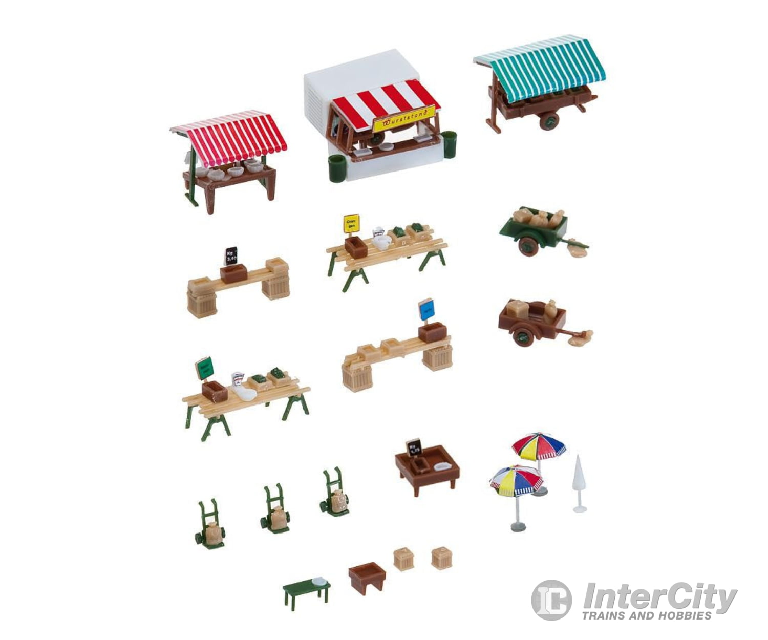 Faller 272533 N Market Stands And Carts Scenery Details