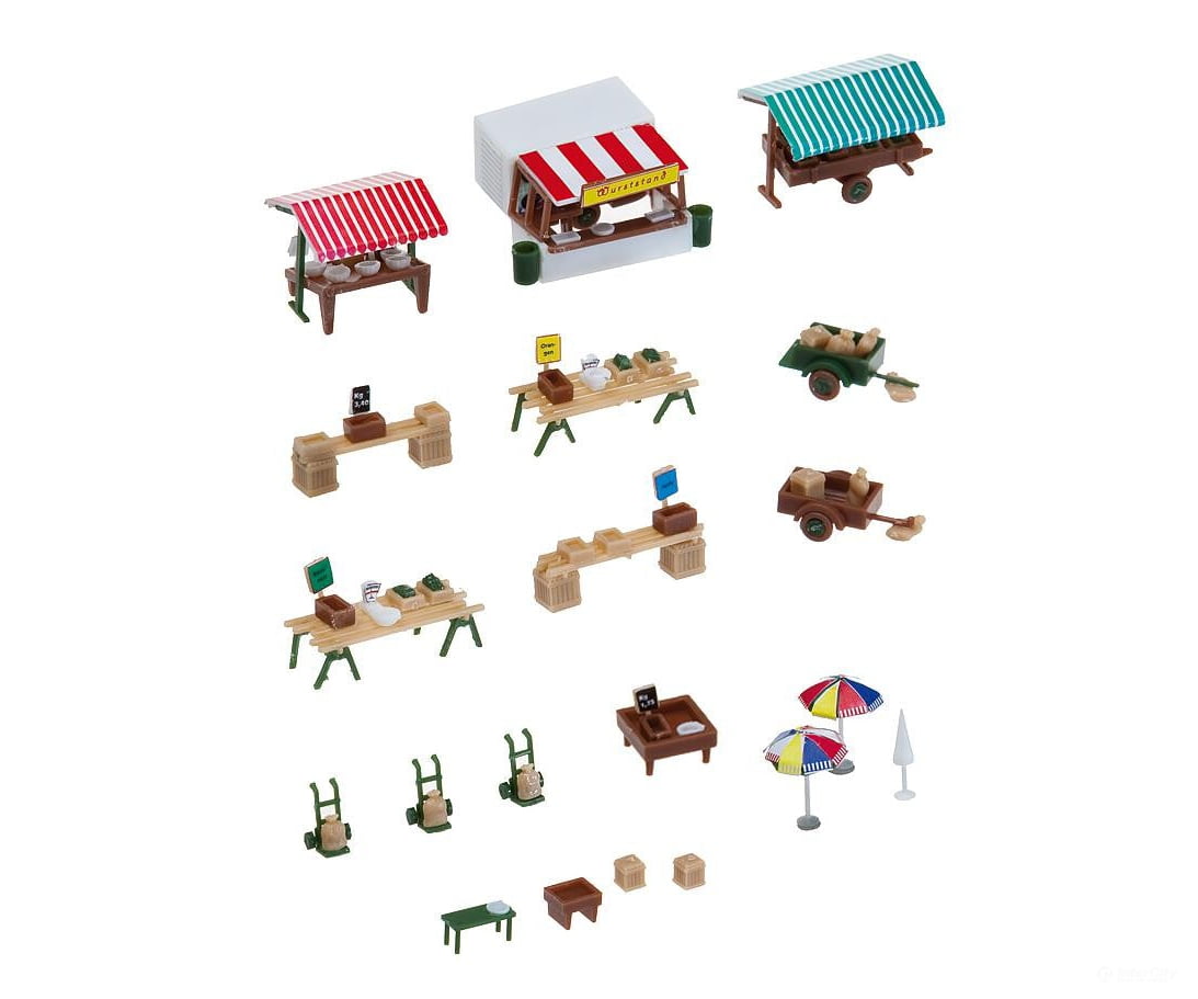 Faller 272533 N Market Stands And Carts Scenery Details