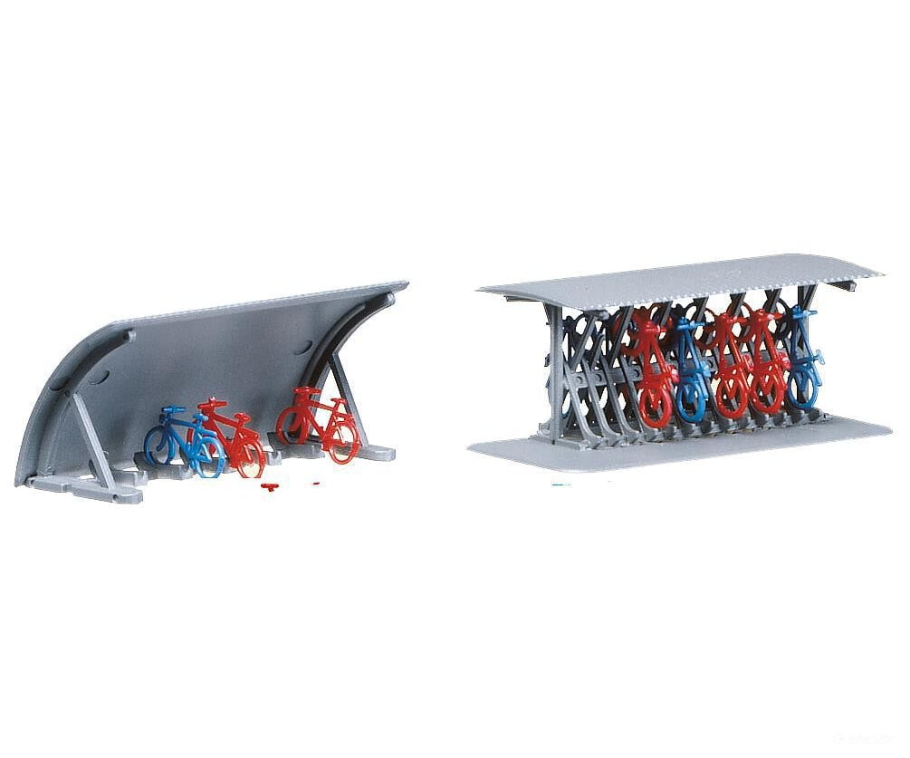 Faller 272535 N 2 Bicycles Stands With Bikes Scenery Details