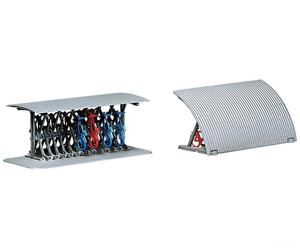 Faller 272535 N 2 Bicycles Stands With Bikes Scenery Details