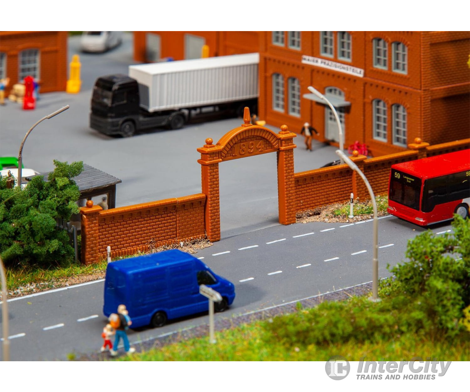 Faller 272917 N Factory Wall Scenery Details