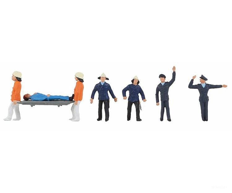 Faller Gmbh Ho 150933 Accident Scene -- Pkg(6) Figures