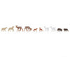 Faller Gmbh Ho 150937 Animal Enclosure -- 2 Each: Deer Sheep Goats Pigs Fawns Figures