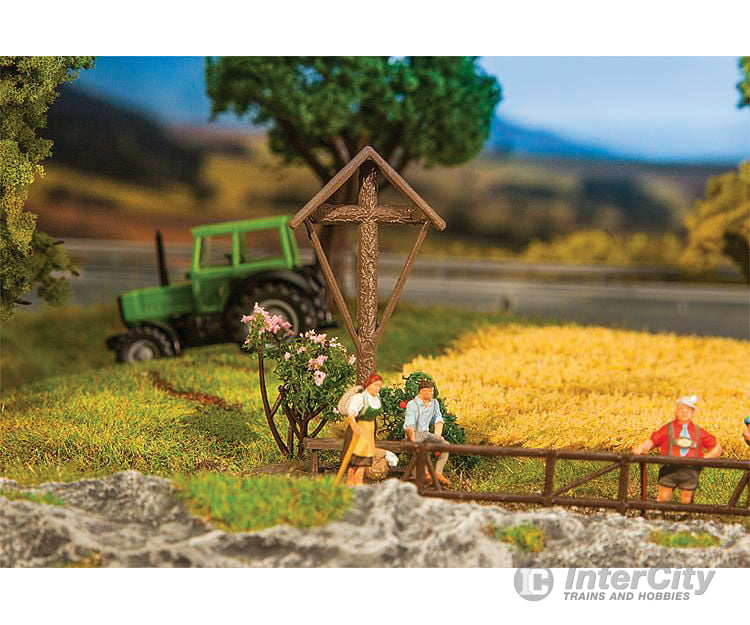 Faller Gmbh Ho 180935 2 Wayside Crosses W/Bench Scenery Details