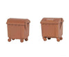 Faller Gmbh Ho 180960 Garbage Bins -- Brown Pkg(2) Scenery Details