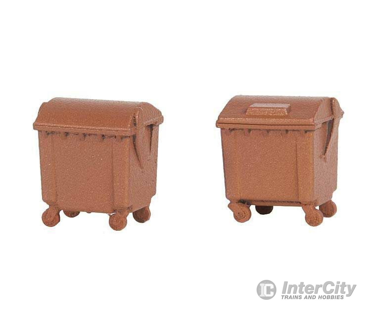 Faller Gmbh Ho 180960 Garbage Bins -- Brown Pkg(2) Scenery Details