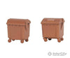 Faller Gmbh Ho 180960 Garbage Bins -- Brown Pkg(2) Scenery Details