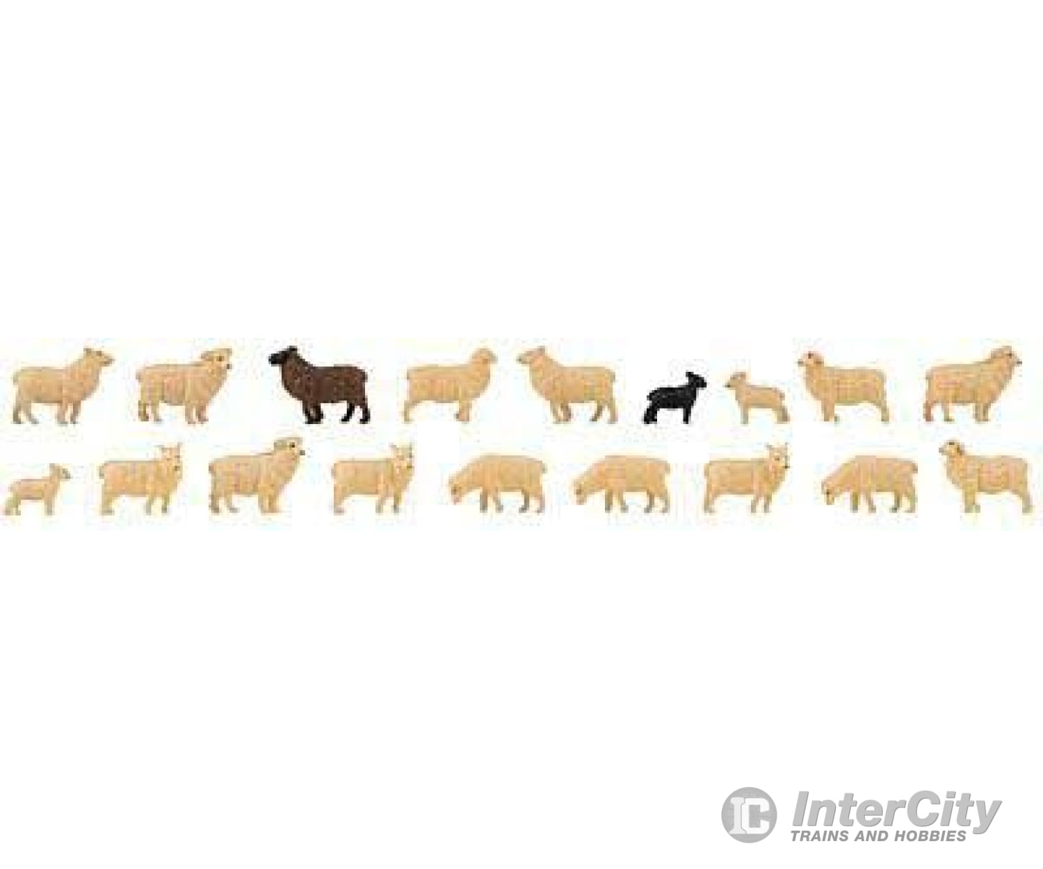 Faller Ho 151917 Domestic Sheep -- Pkg(18) Figures