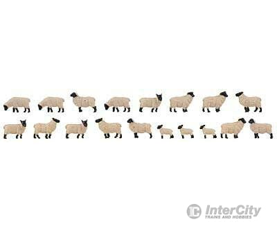 Faller Ho 151918 Black-Headed Sheep -- Pkg(18) Figures