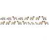 Faller Ho 151918 Black-Headed Sheep -- Pkg(18) Figures