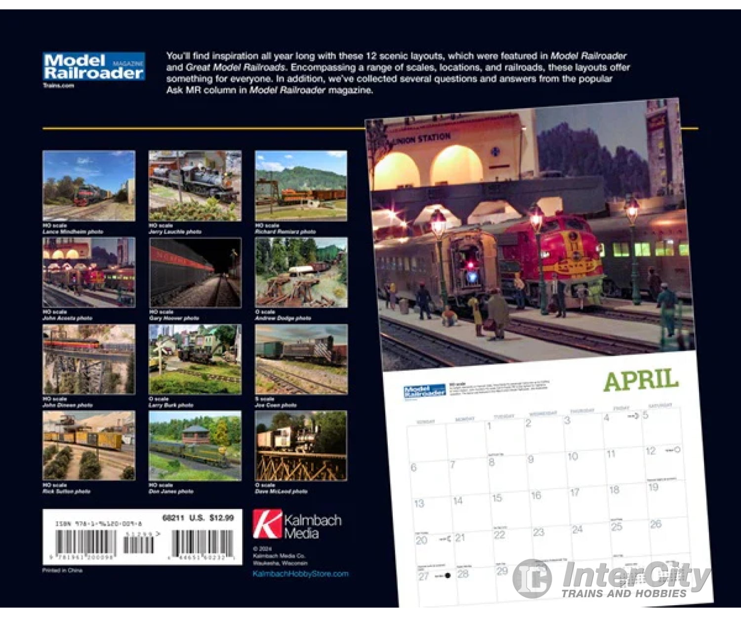 Firecrown 68211 2025 Model Railroader Calendar - 12 Months Plus Bonus Modeling Q&A Books