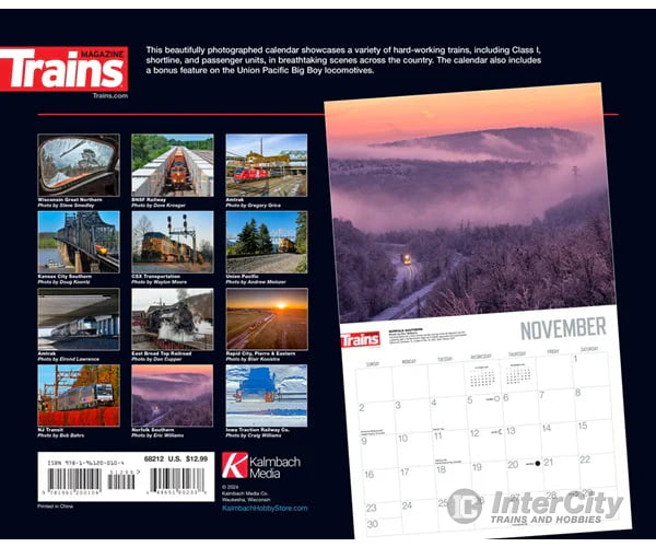 Firecrown 68212 2025 Trains Across America Calendar - 12 Months Plus Bonus Union Pacific Big Boy
