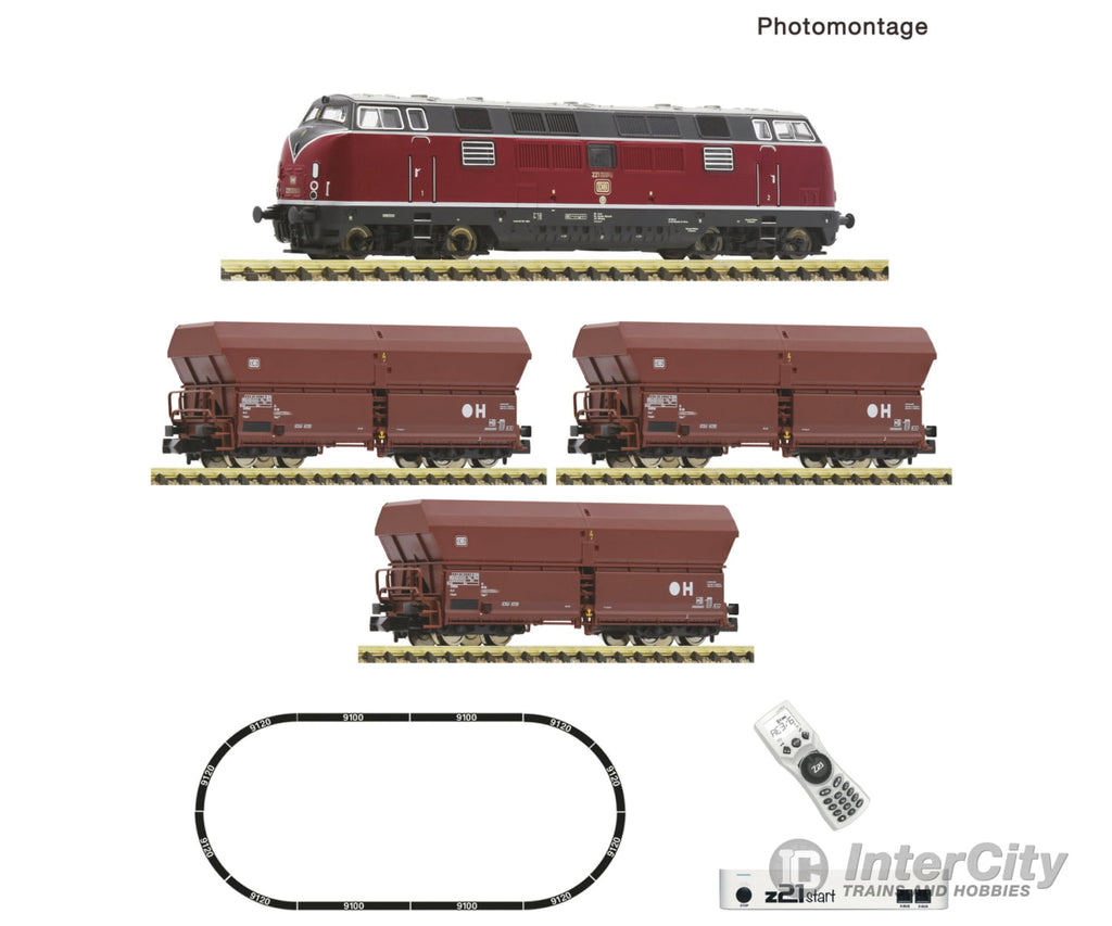 Fleischmann 5170003 N Z21 Start Digital Set: Diesel Locomotive Class 221 With Goods Train Db