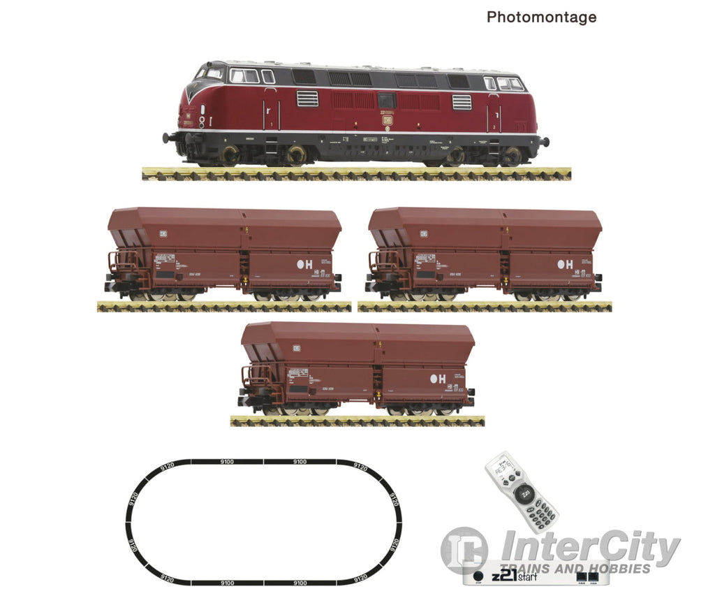 Fleischmann 5170003 N Z21 Start Digital Set: Diesel Locomotive Class 221 With Goods Train Db