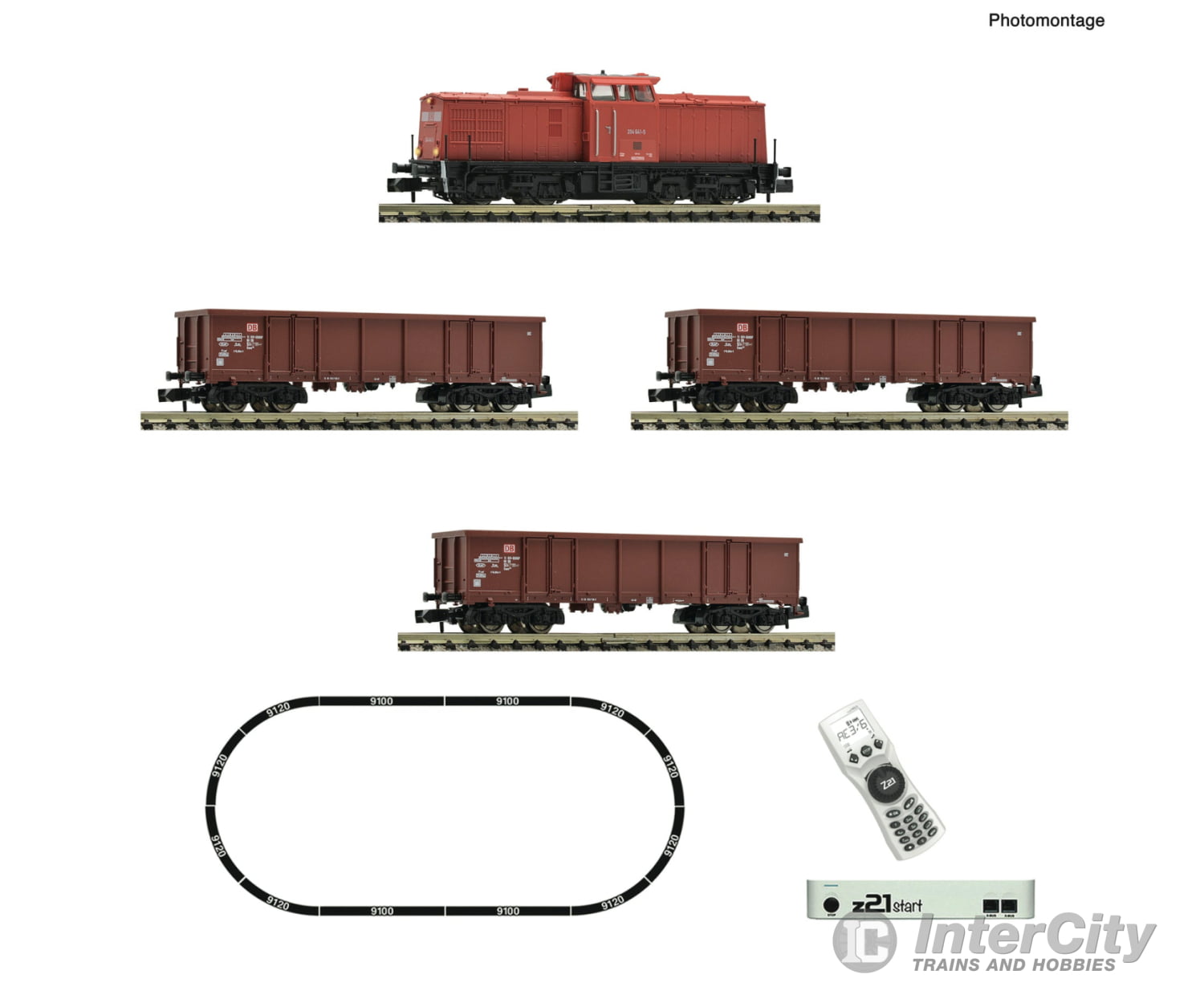 Fleischmann 5170005 N Z21 Start Digital Set: Diesel Locomotive Class 204 With Freight Train Db Ag