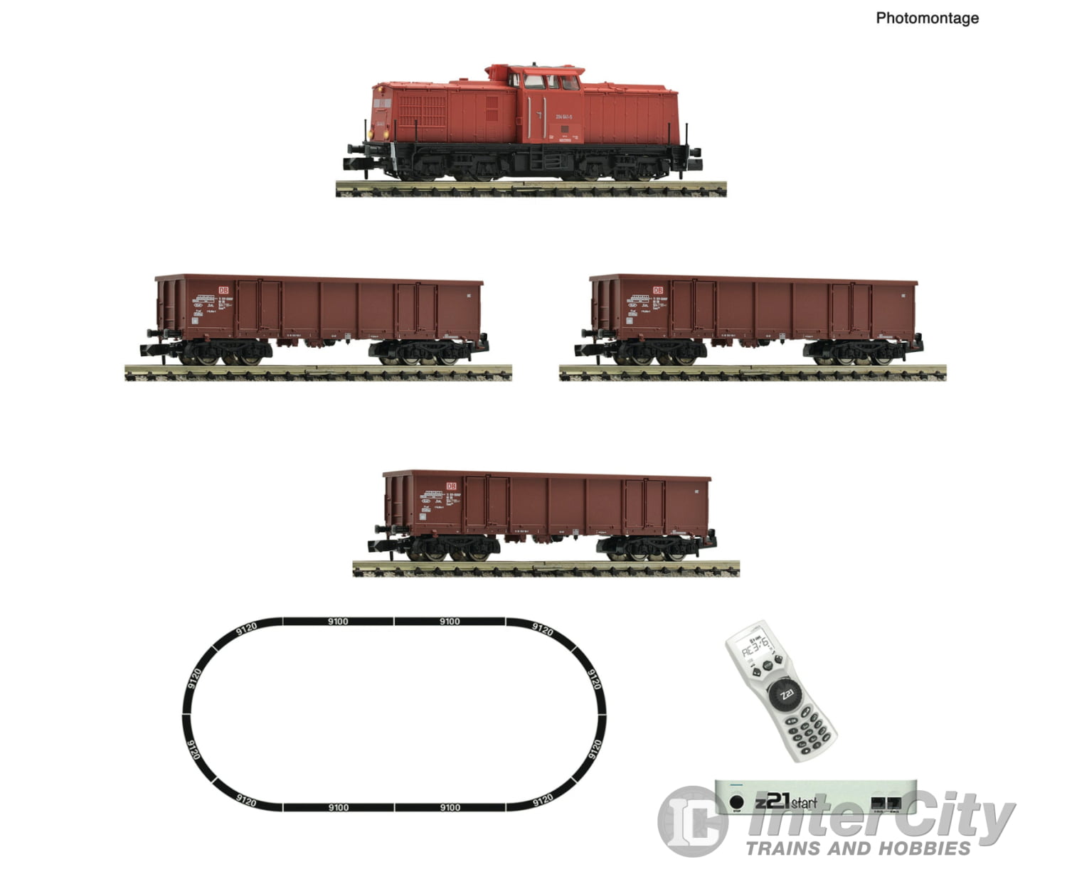 Fleischmann 5170005 N Z21 Start Digital Set: Diesel Locomotive Class 204 With Freight Train Db Ag