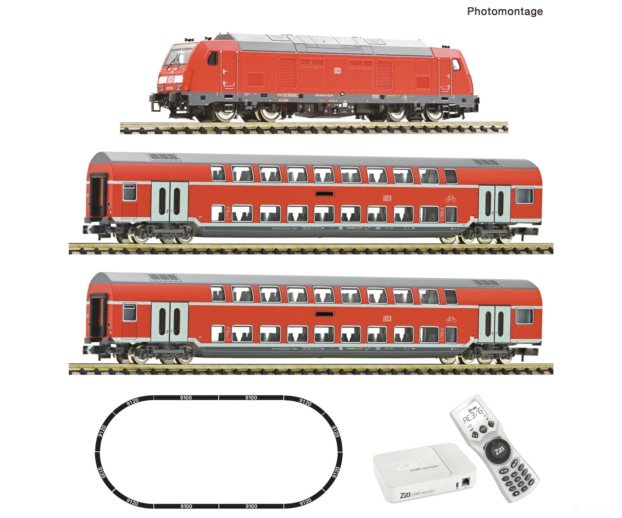 Fleischmann 5170006 N Z21 START newGen digital set: Diesel locomotive class 245 with slow train DB AG Starter & Train