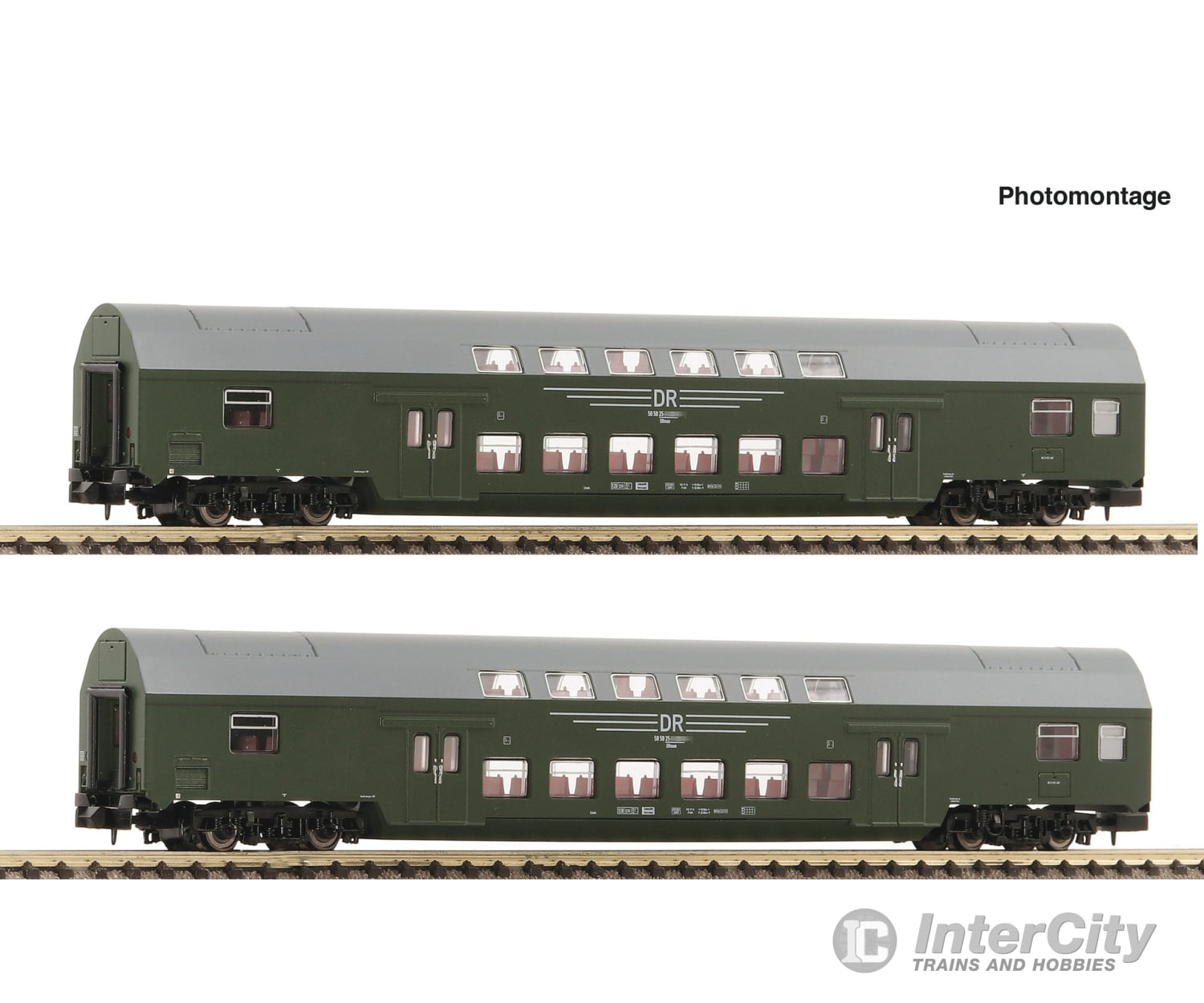 Fleischmann 6260042 N 2-Piece Set 2: Double-Decker Coaches Dr Era 4 European Passenger Cars