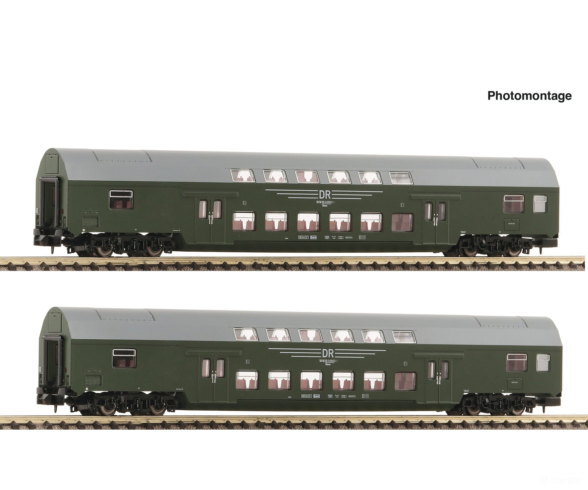 Fleischmann 6260042 N 2-Piece Set 2: Double-Decker Coaches Dr Era 4 European Passenger Cars