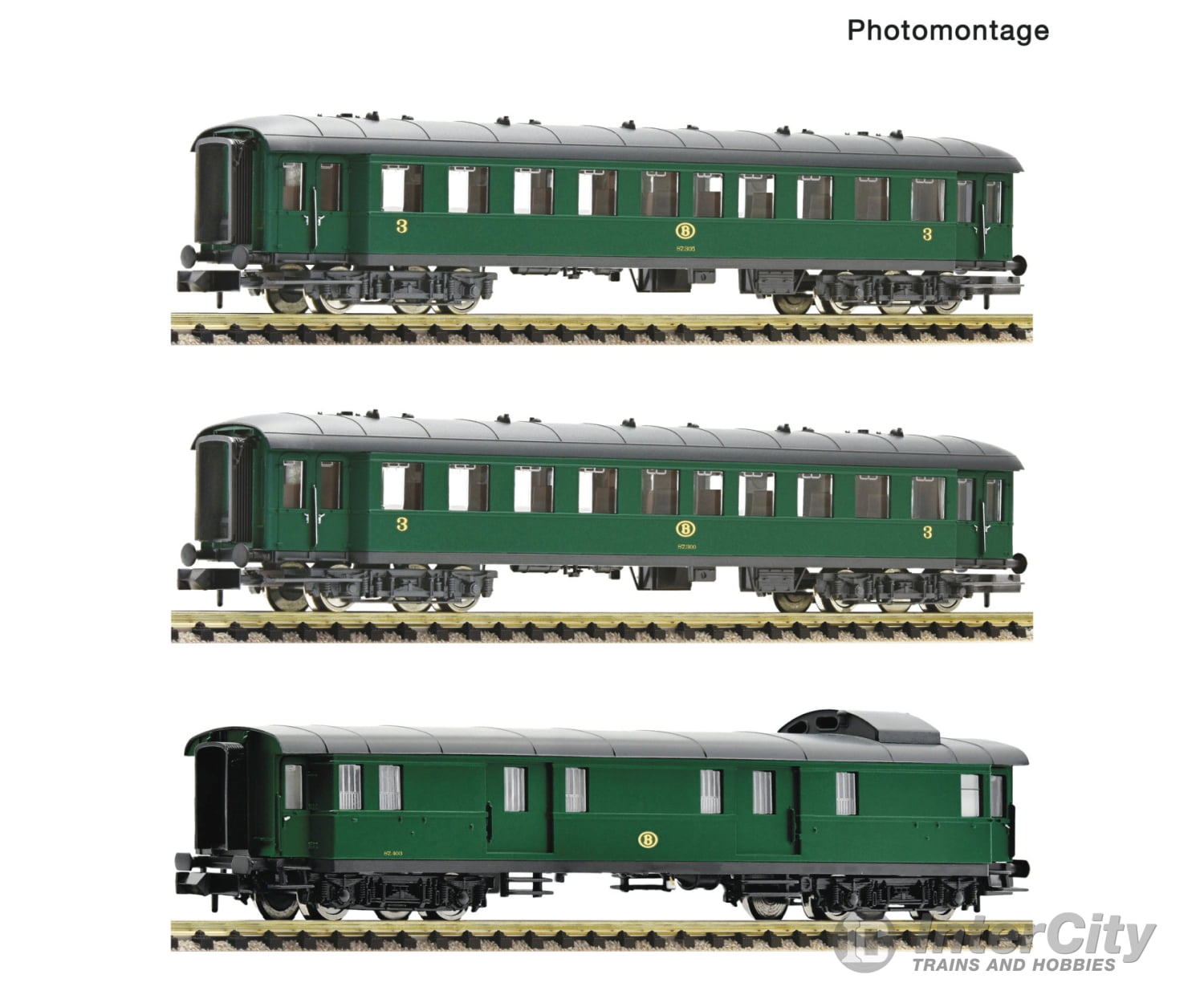 Fleischmann 6260054 N 3 Piece Set: Passenger Train Sncb European Cars