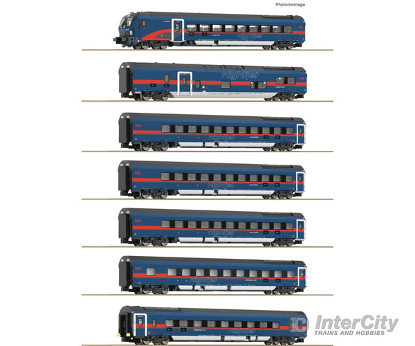 Fleischmann 6260065 N 7 Piece Set: Nightjet Öbb European Passenger Cars