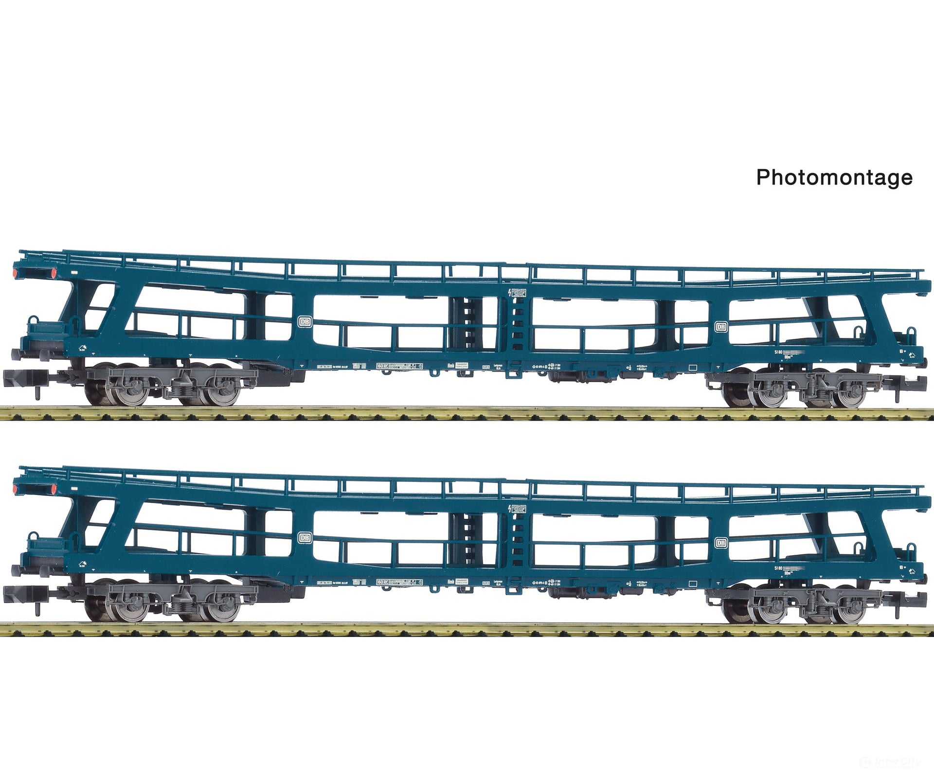 Fleischmann 6260066 N 2 piece set: Car carriers for passenger train European Passenger Cars